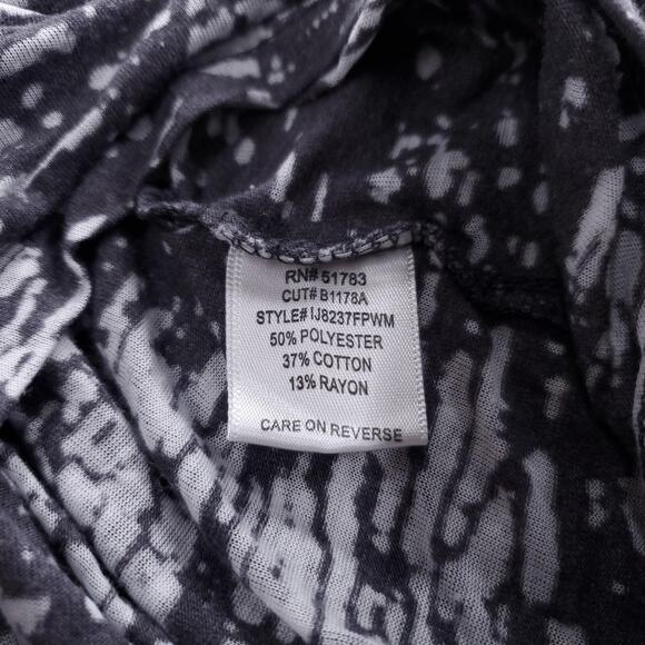 Maurices Henley Top Womens L Gray Sheer Long Sleeve Rhinestone Stylish Layering - Picture 6 of 8